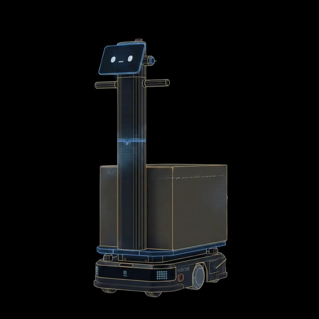 Priemyselný robot AMR T 300 s variabilným nákladom s opciou dopravníka a ťahania platformy